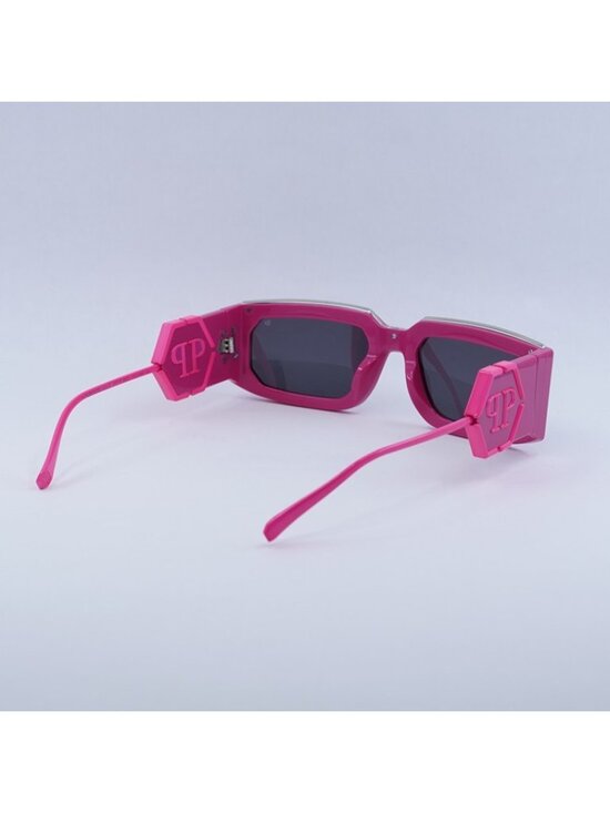 Philipp Plein SPP119M Rose Venus 07BE Sunglasses Fuchsia Rectangle Frame main image 11